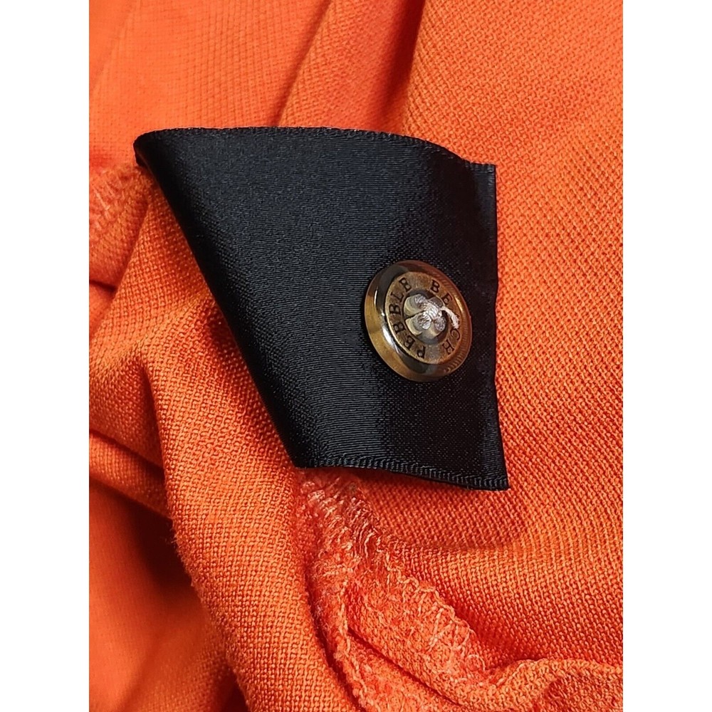 Pebble Beach Performance Polo Shirt Mens Golf Orange Stripped Size Medium - Picture 10 of 12